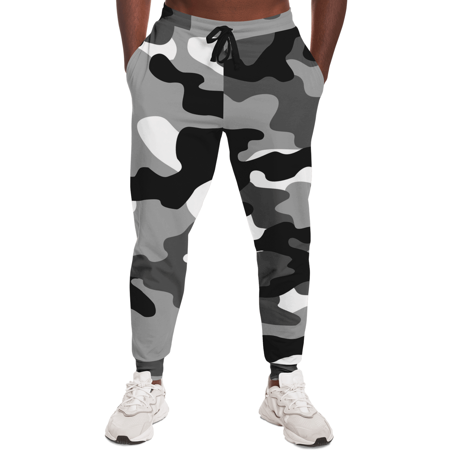 Camo Sweatpants | Unisex | Black, White & Gray Camouflage