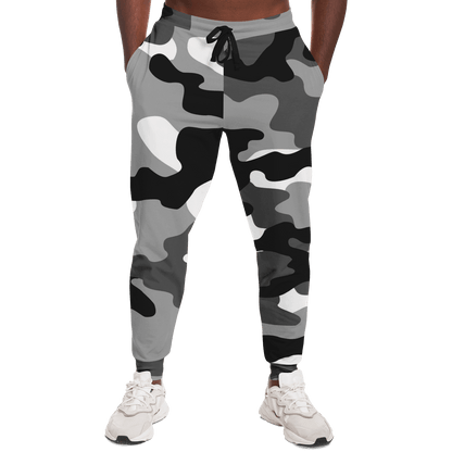 Camo Sweatpants | Unisex | Black, White & Gray Camouflage