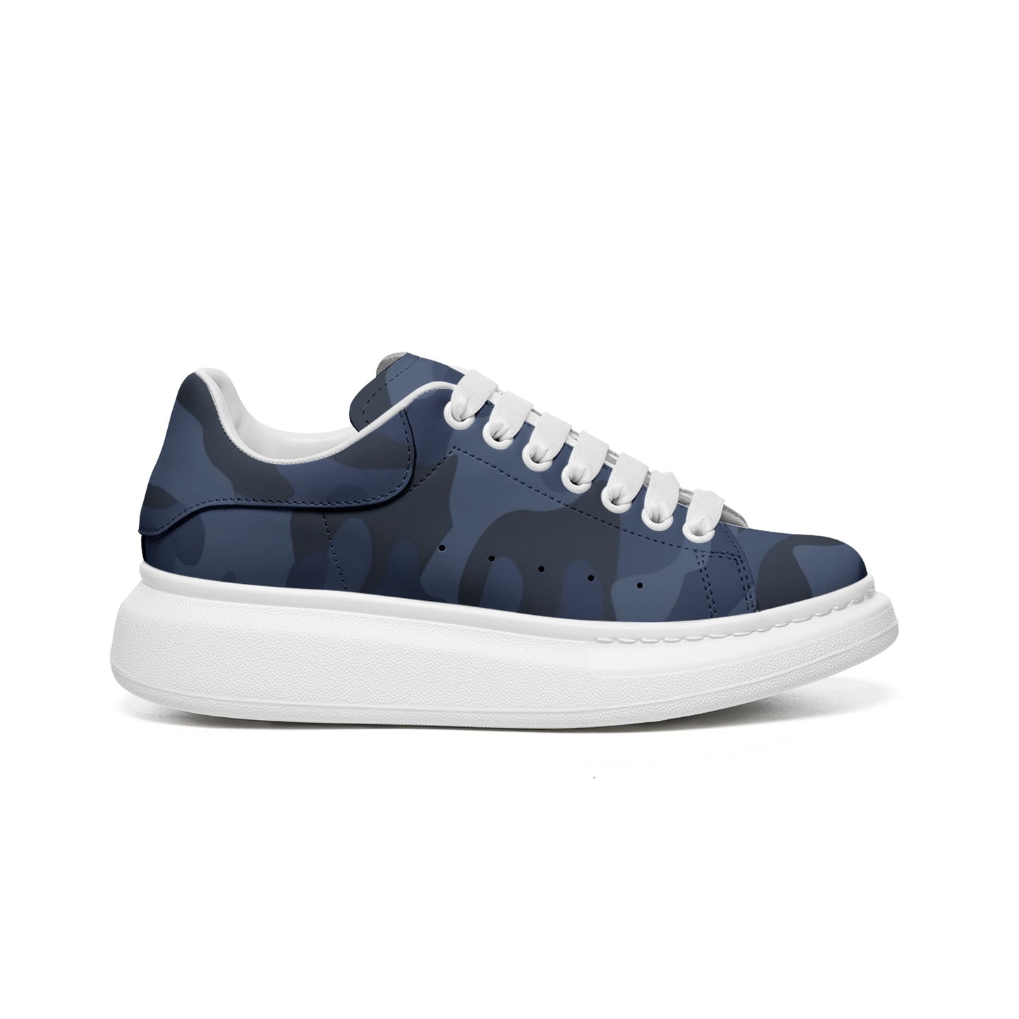 Oversized McQueen Sneakers | Deep Blue Camouflage