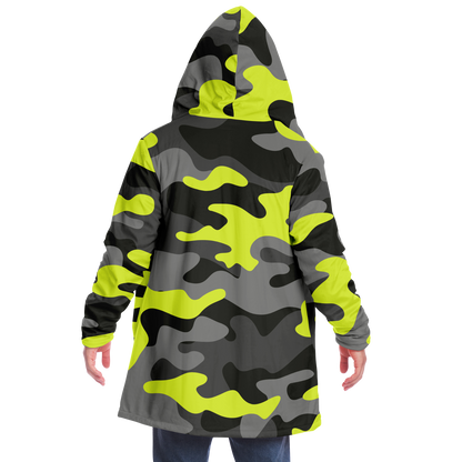 Camo Cloak | Yellow, Black, & Gray Camouflage | Microfleece