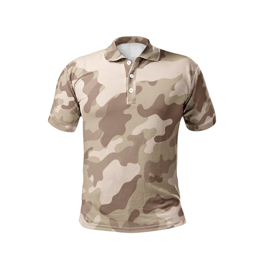 Camo Golf Shirt | Desert Brown Camouflage