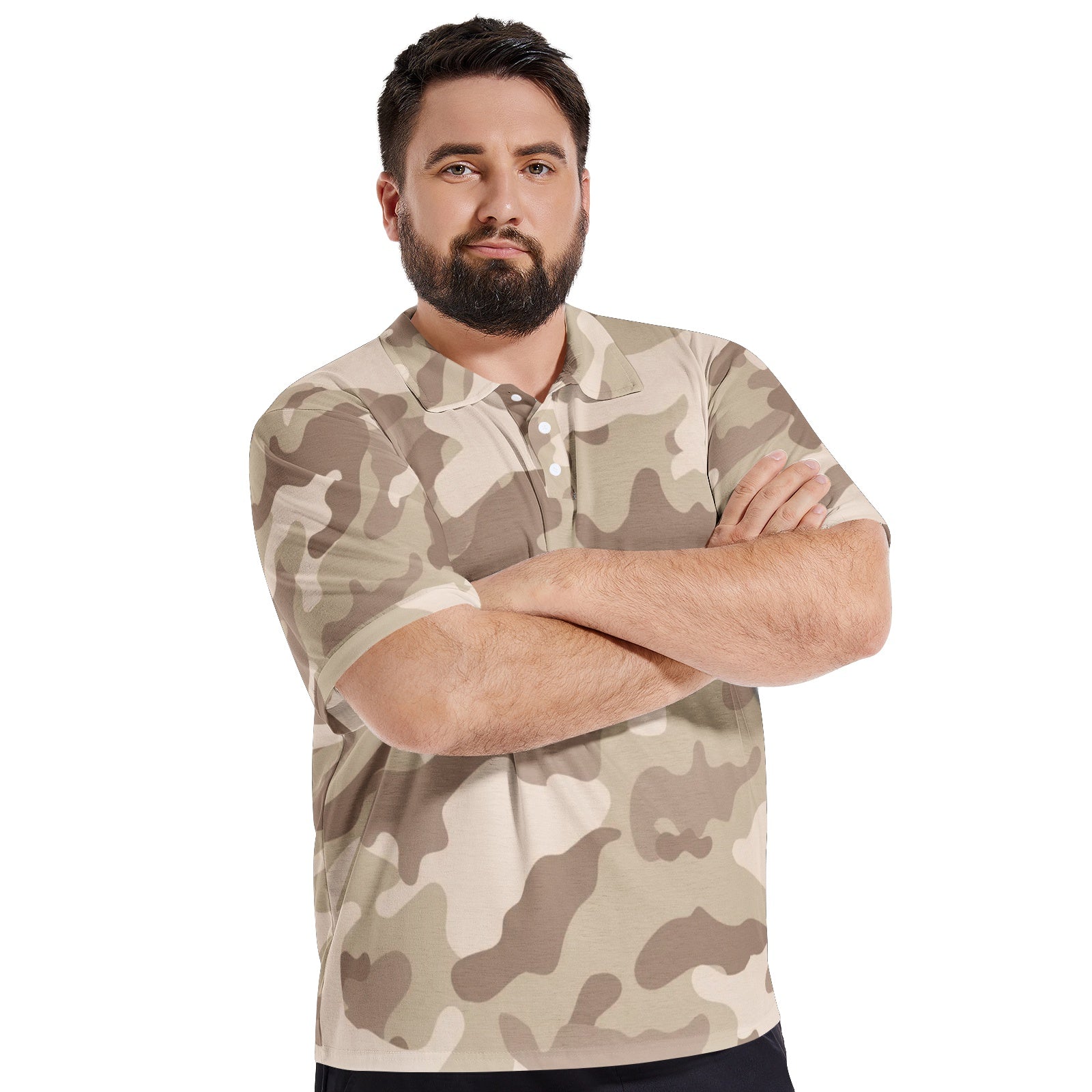 Camo Golf Shirt | Desert Brown Camouflage