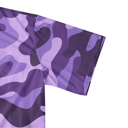 Camo Golf Shirt | Purple, Blue, and Mauve Camouflage