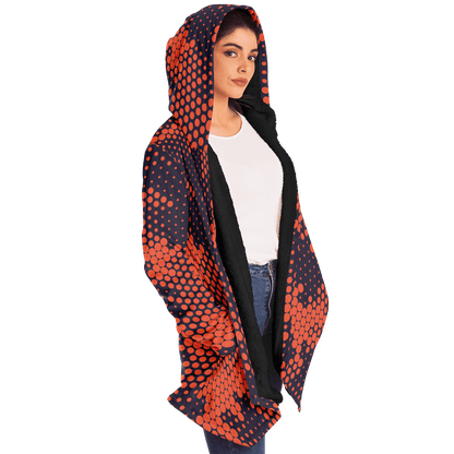 Camo Cloak | Orange & Blue Digital Camouflage | Microfleece