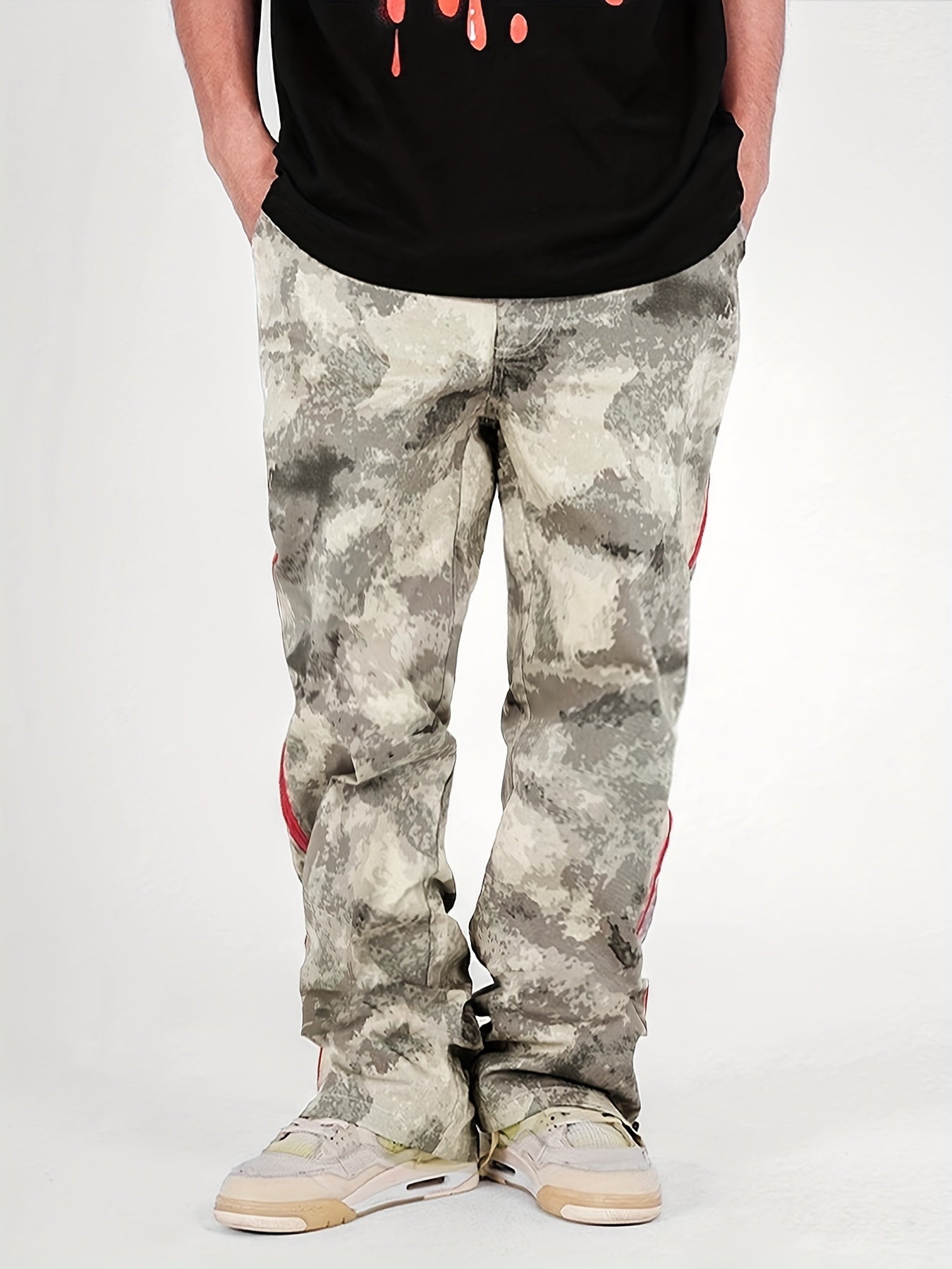 Desert Camo Cargo Pants | Loose Fit with Multiple Pockets