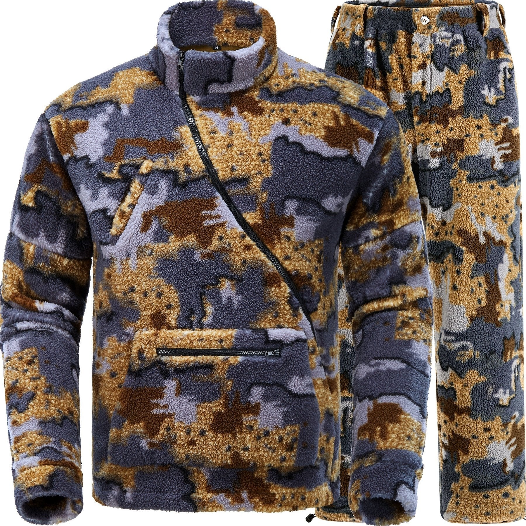 Men's Bow Hunting Suit | Camo Jacket with Zipper & Harness Port