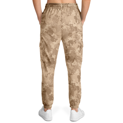 Brown Camo Cargo Pants | Pixel Camouflage | Unisex