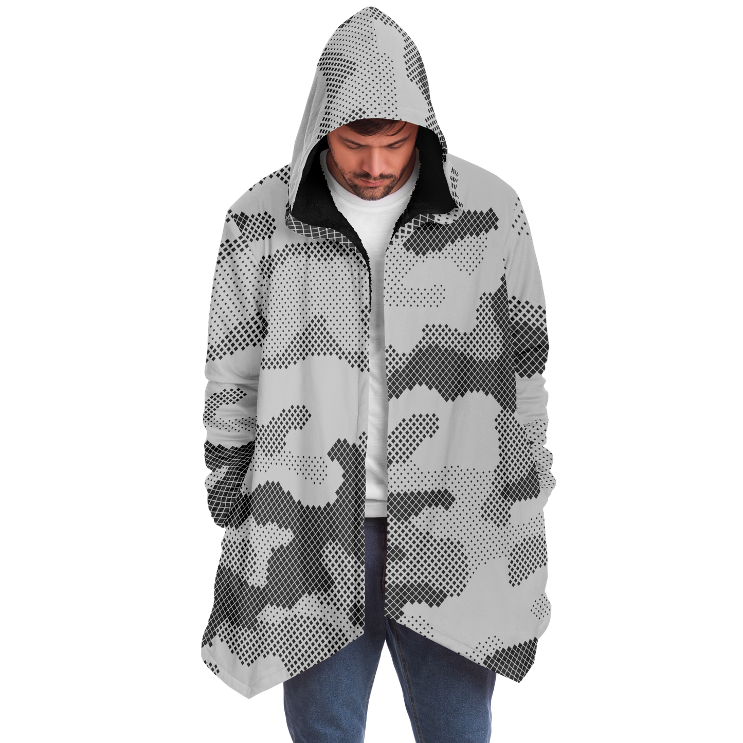 Camo Cloak | Gray Digital Camouflage | Microfleece