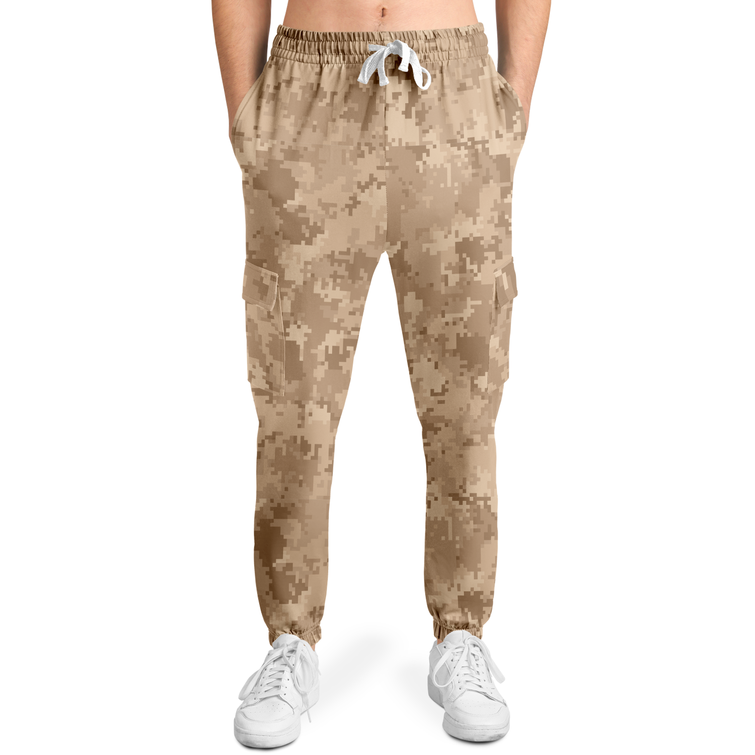 Brown Camo Cargo Pants | Pixel Camouflage | Unisex