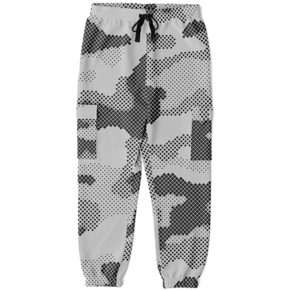 Camo Cargo Pants | Unisex | Black & White Digital Dotted