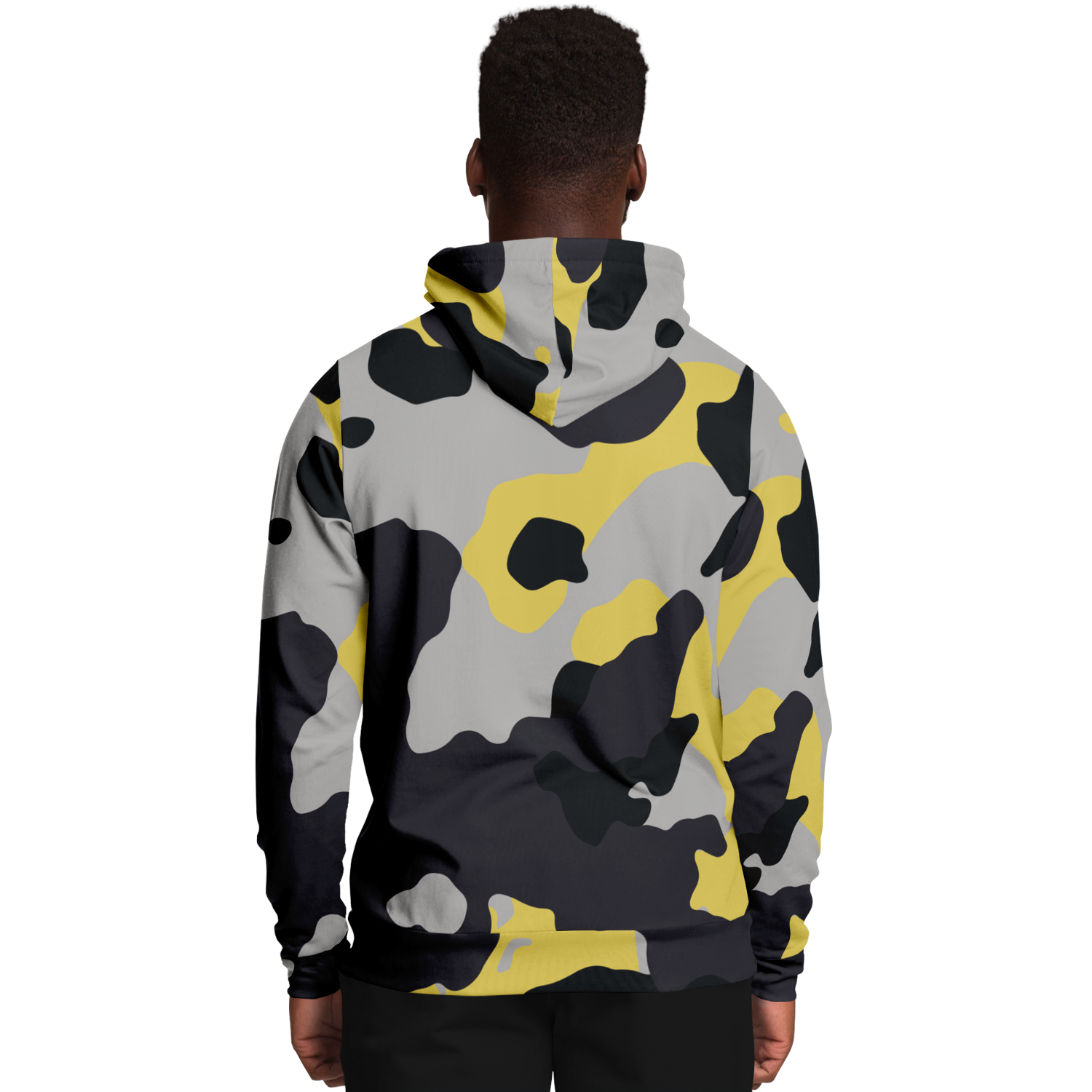 Camo Hoodie | Yellow, Black & Silver Camouflage