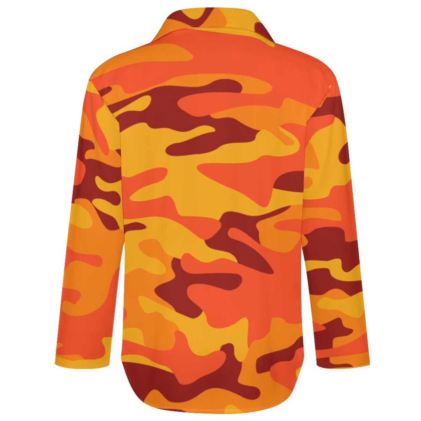 Women's Button-Up Camo Shirt | Orange & Red