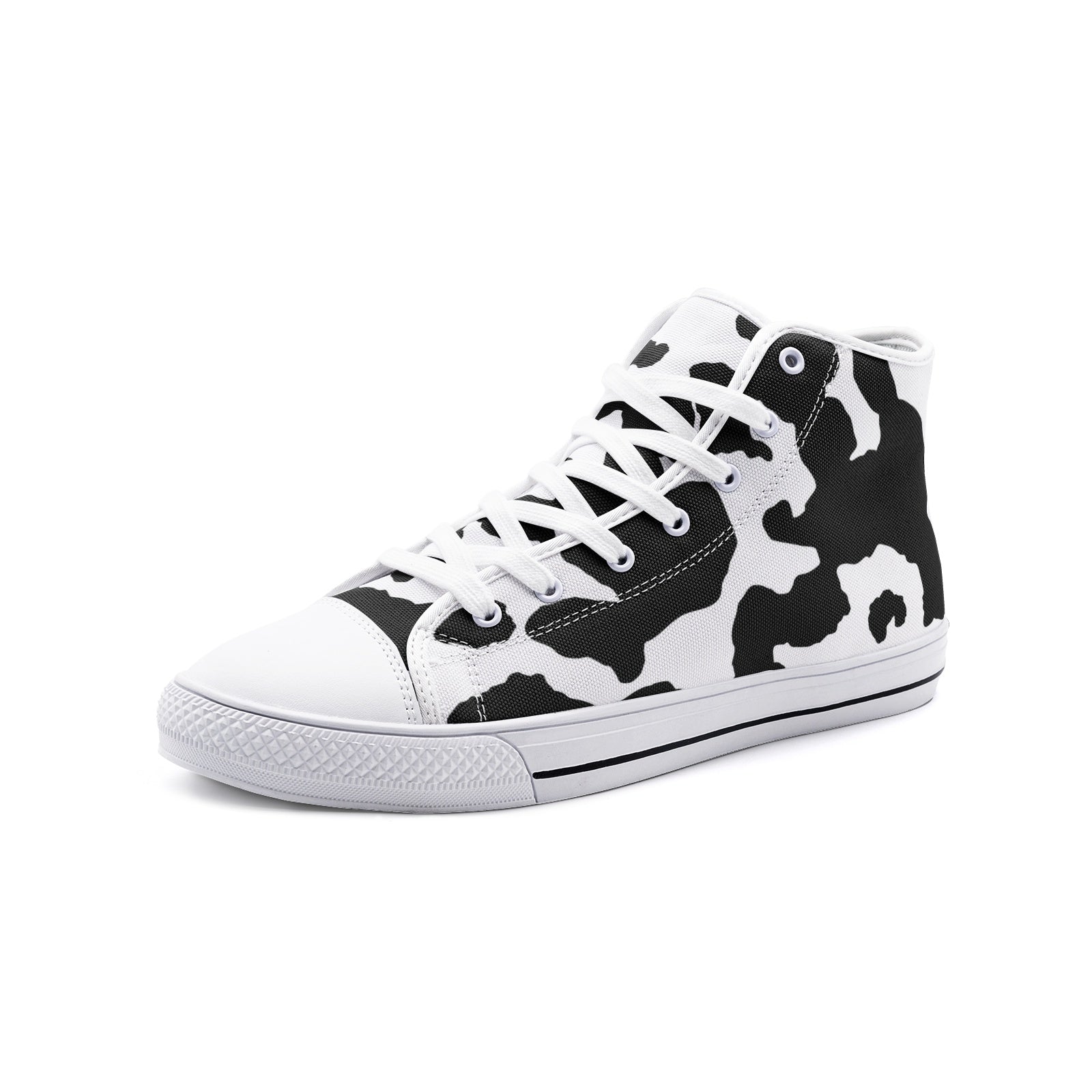 Camo Shoes | High Top Canvas | Black & White Camouflage