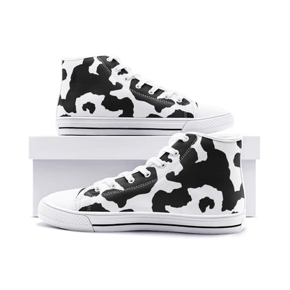 Camo Shoes | High Top Canvas | Black & White Camouflage