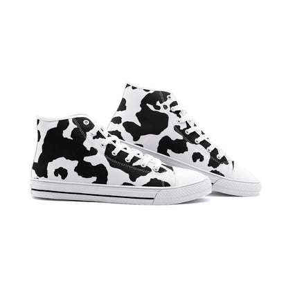 Camo Shoes | High Top Canvas | Black & White Camouflage