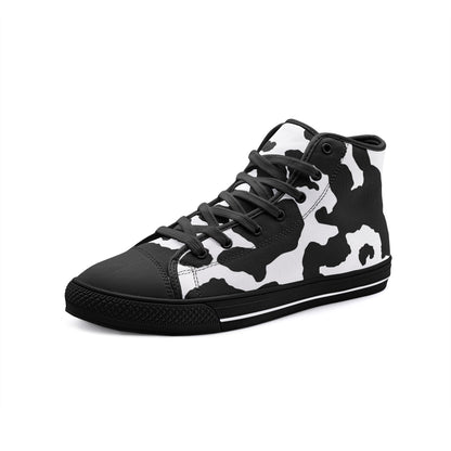 Camo Shoes | High Top Canvas | Black & White Camouflage