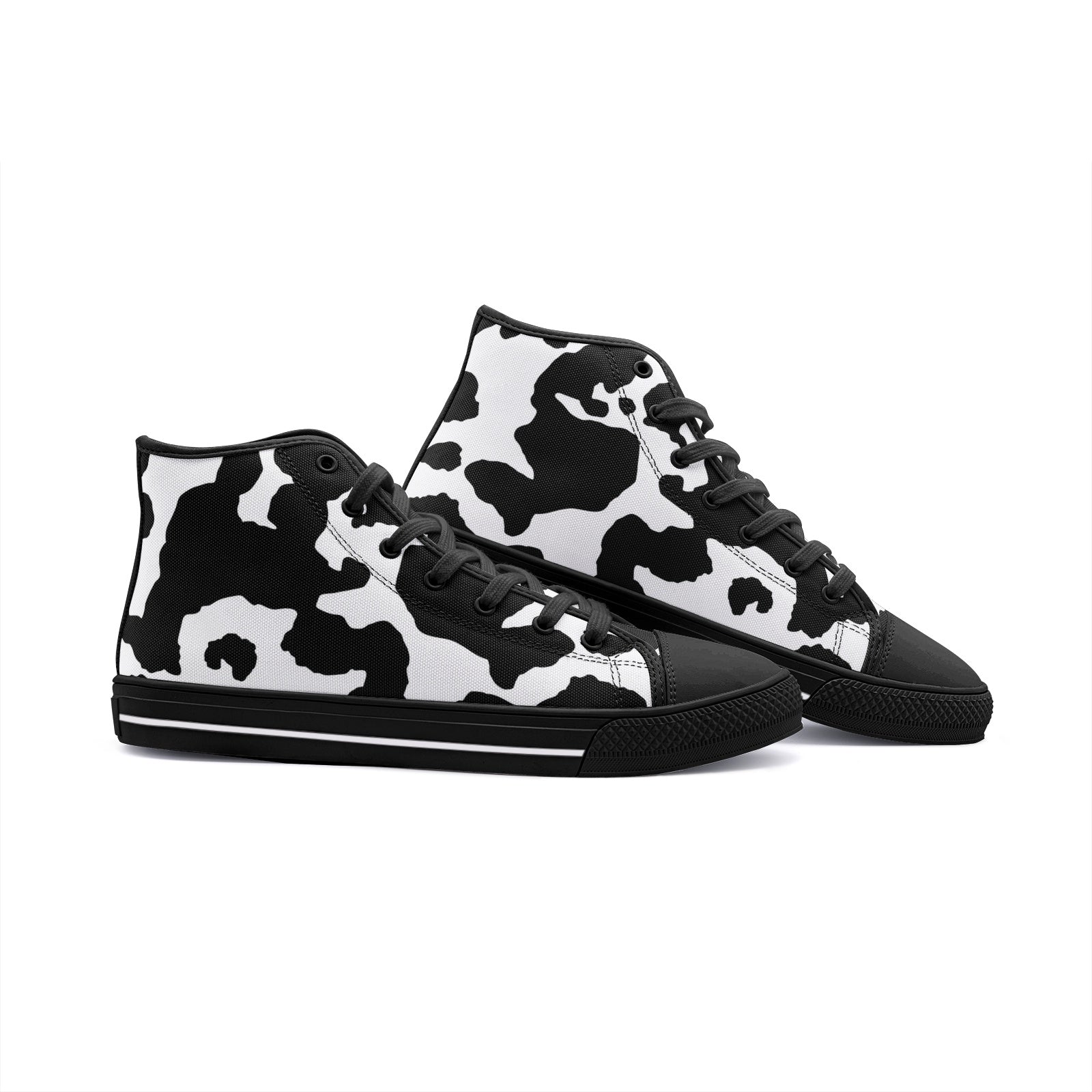 Camo Shoes | High Top Canvas | Black & White Camouflage