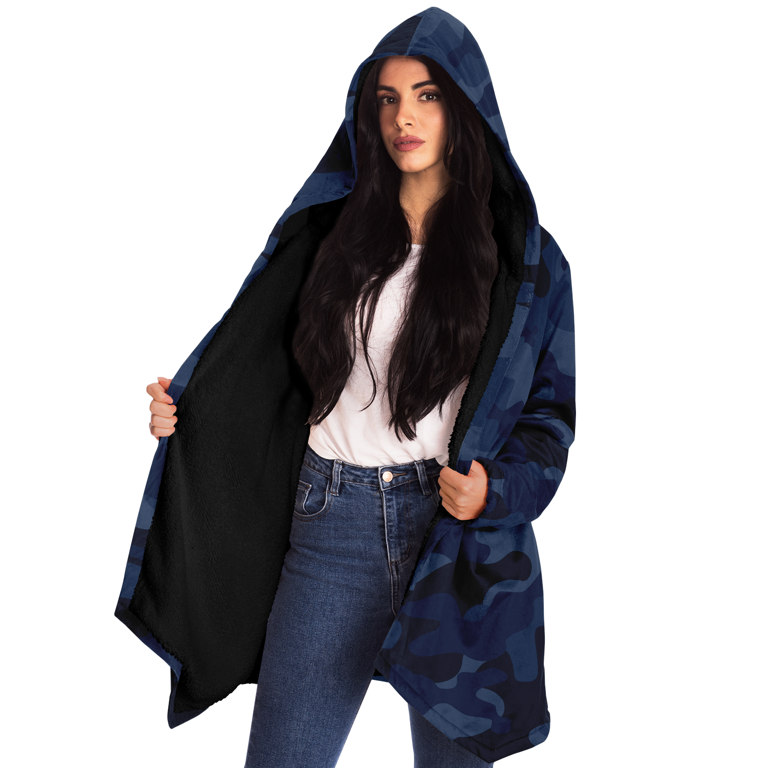 Camo Cloak | Deep Blue Camouflage | Microfleece