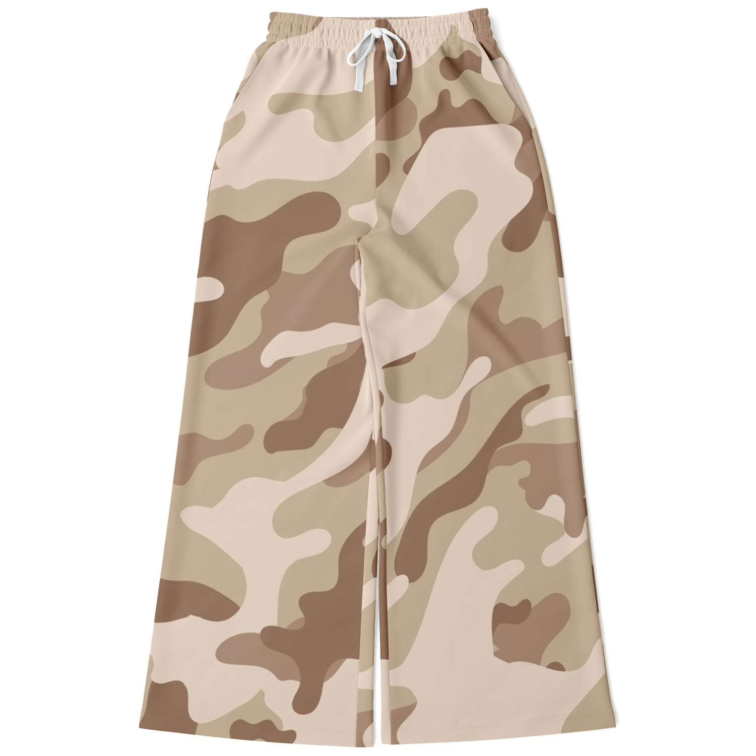 Camo Wide Leg Pants | Brown Desert Camouflage