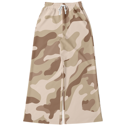 Camo Wide Leg Pants | Brown Desert Camouflage