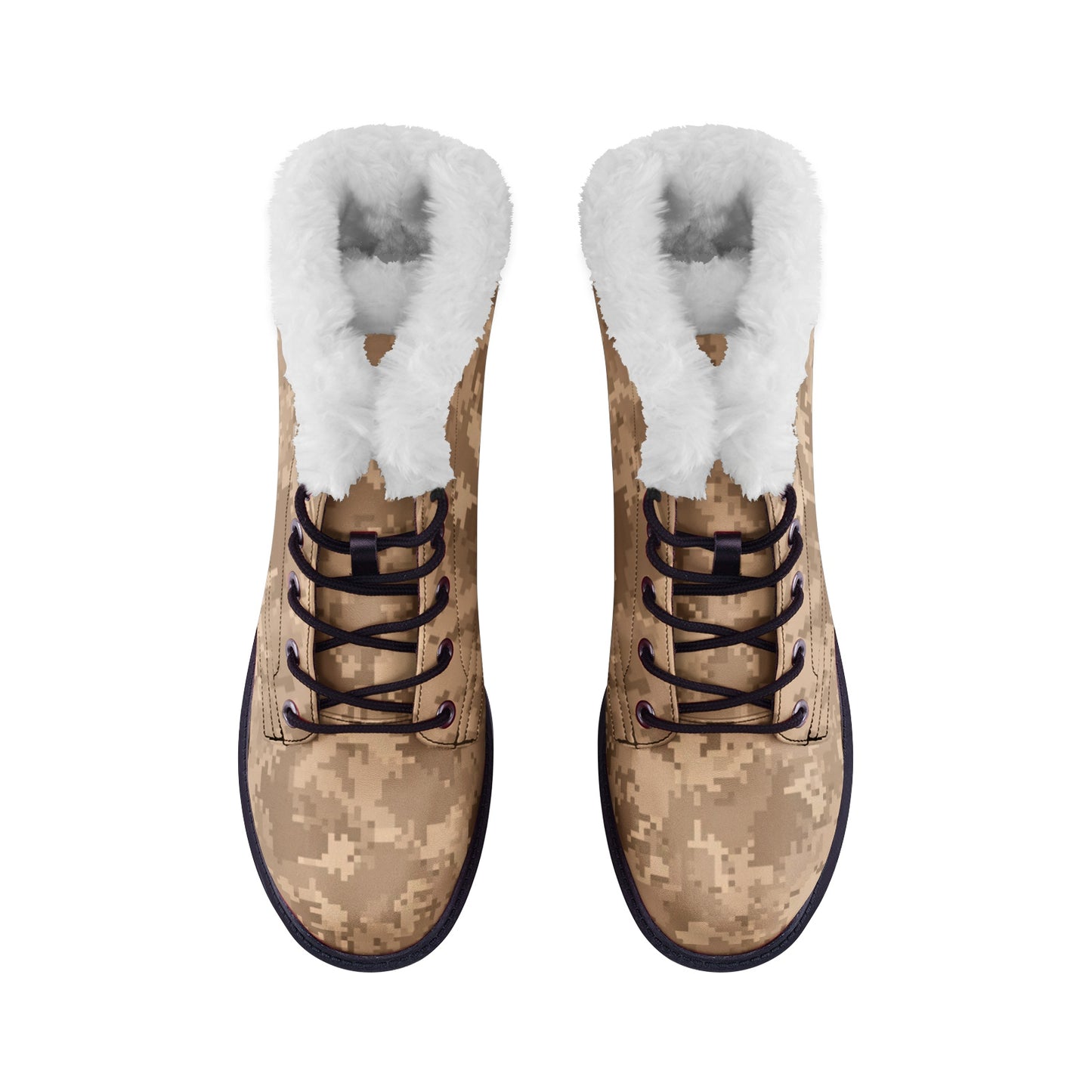 Snow Camo Boots | Brown Pixel Camouflage