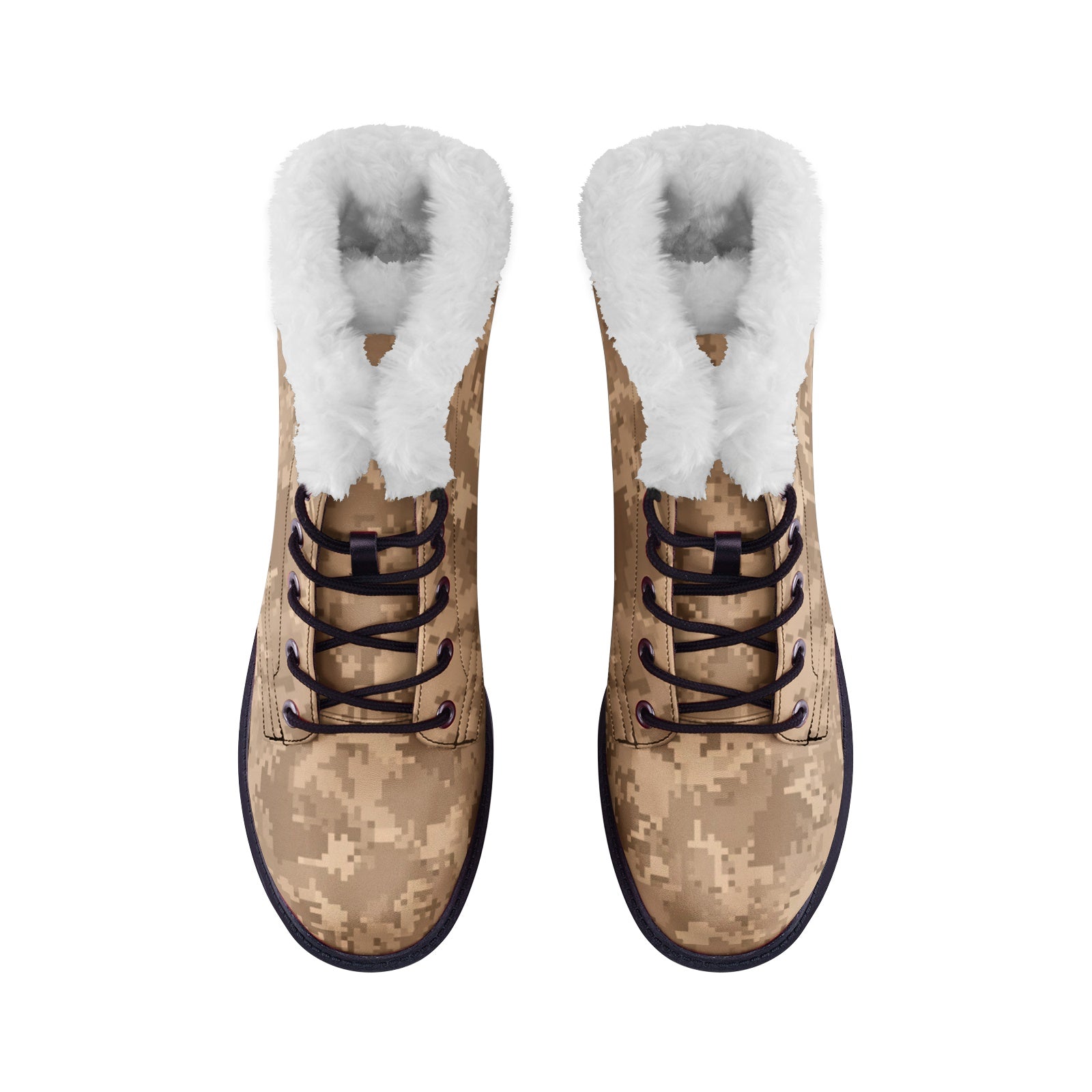 Snow Camo Boots | Brown Pixel Camouflage