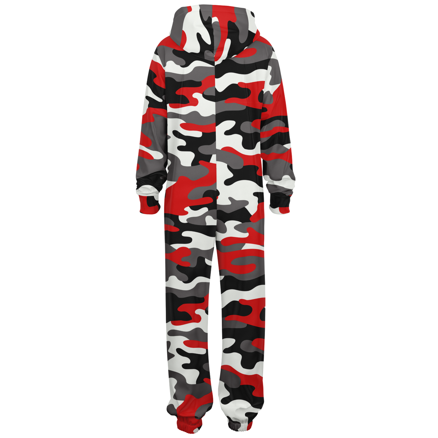 Camo Onesie | Red, Black, and White Camouflage