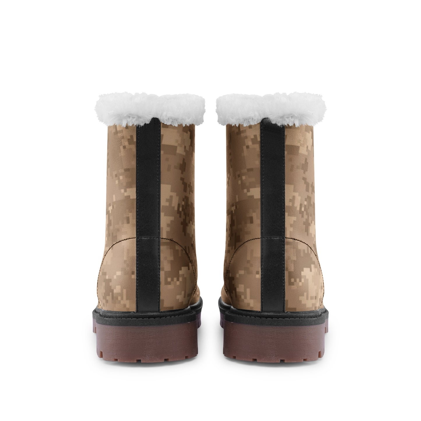 Snow Camo Boots | Brown Pixel Camouflage