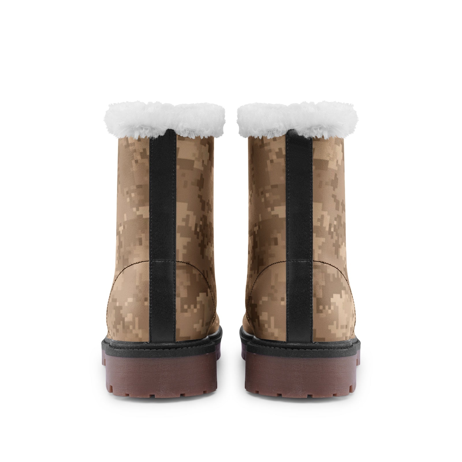 Snow Camo Boots | Brown Pixel Camouflage