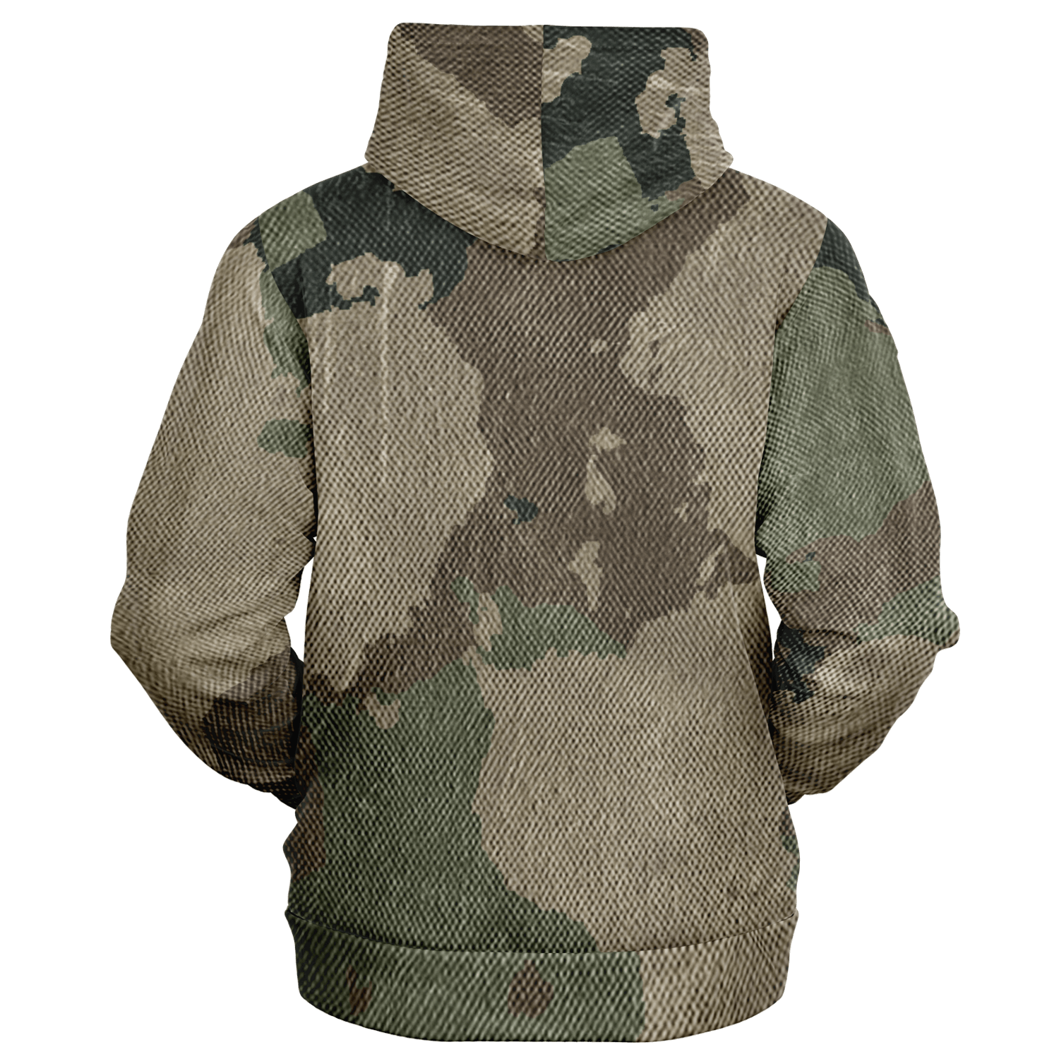 Zip-Up Hoodie | Dirty Brown Camouflage