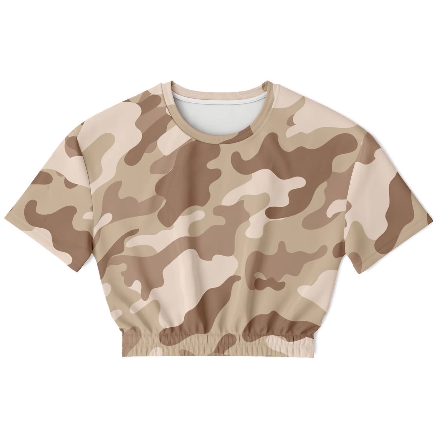 Camo Crop Top Sweatshirt | Brown Desert Camouflage