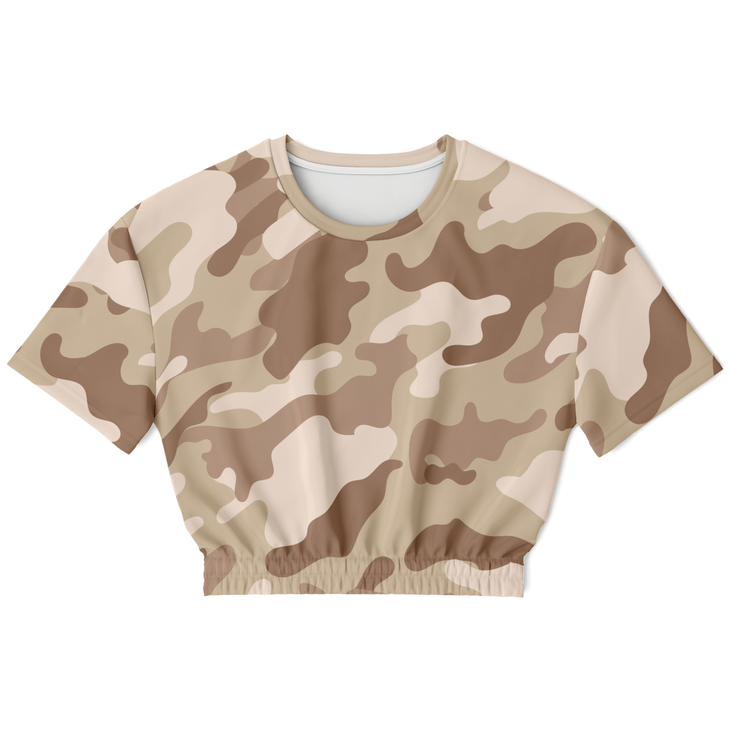 Camo Crop Top Sweatshirt | Brown Desert Camouflage