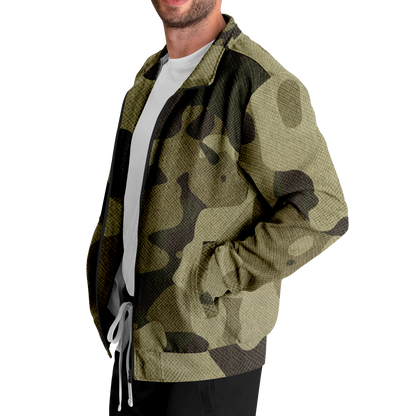 Camo Track Jacket | Green Fabric Camouflage