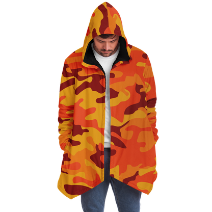 Camo Cloak | Orange & Red Camouflage | Microfleece