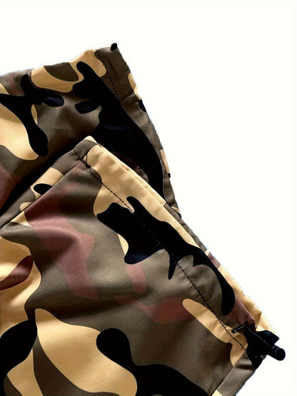 Plus Size Men's Camouflage Cargo Pants| Casual Joggers