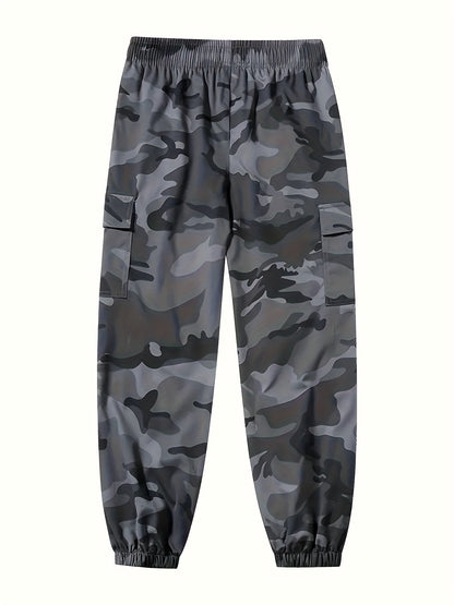 Cropped Camo Cargo Pants For Men