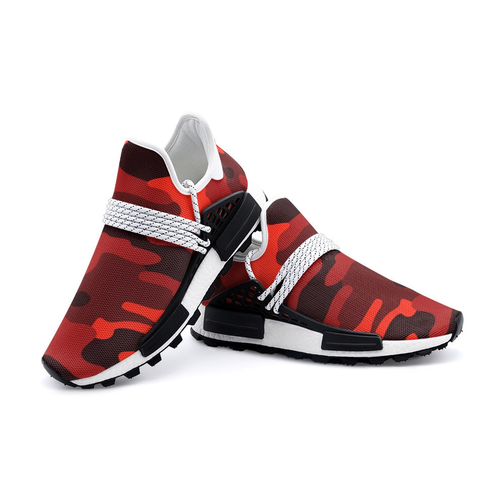 Lightweight Camo Sneakers | Scarlet Red and Black