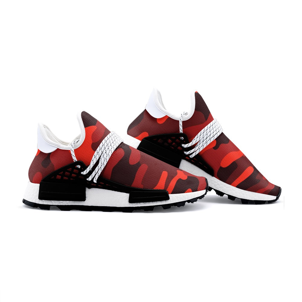 Lightweight Camo Sneakers | Scarlet Red and Black