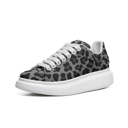 Leopard Sneakers | Oversized McQueens | Gray and Black