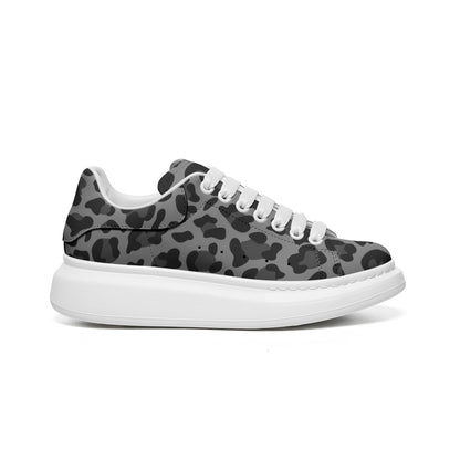 Leopard Sneakers | Oversized McQueens | Gray and Black