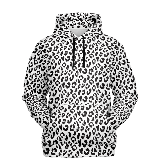 Leopard Hoodie | Black and White Pattern | Unisex