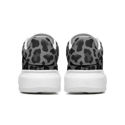 Leopard Sneakers | Oversized McQueens | Gray and Black