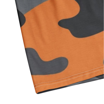 Camo Golf Shirt | Orange, Black, and Gray Camouflage