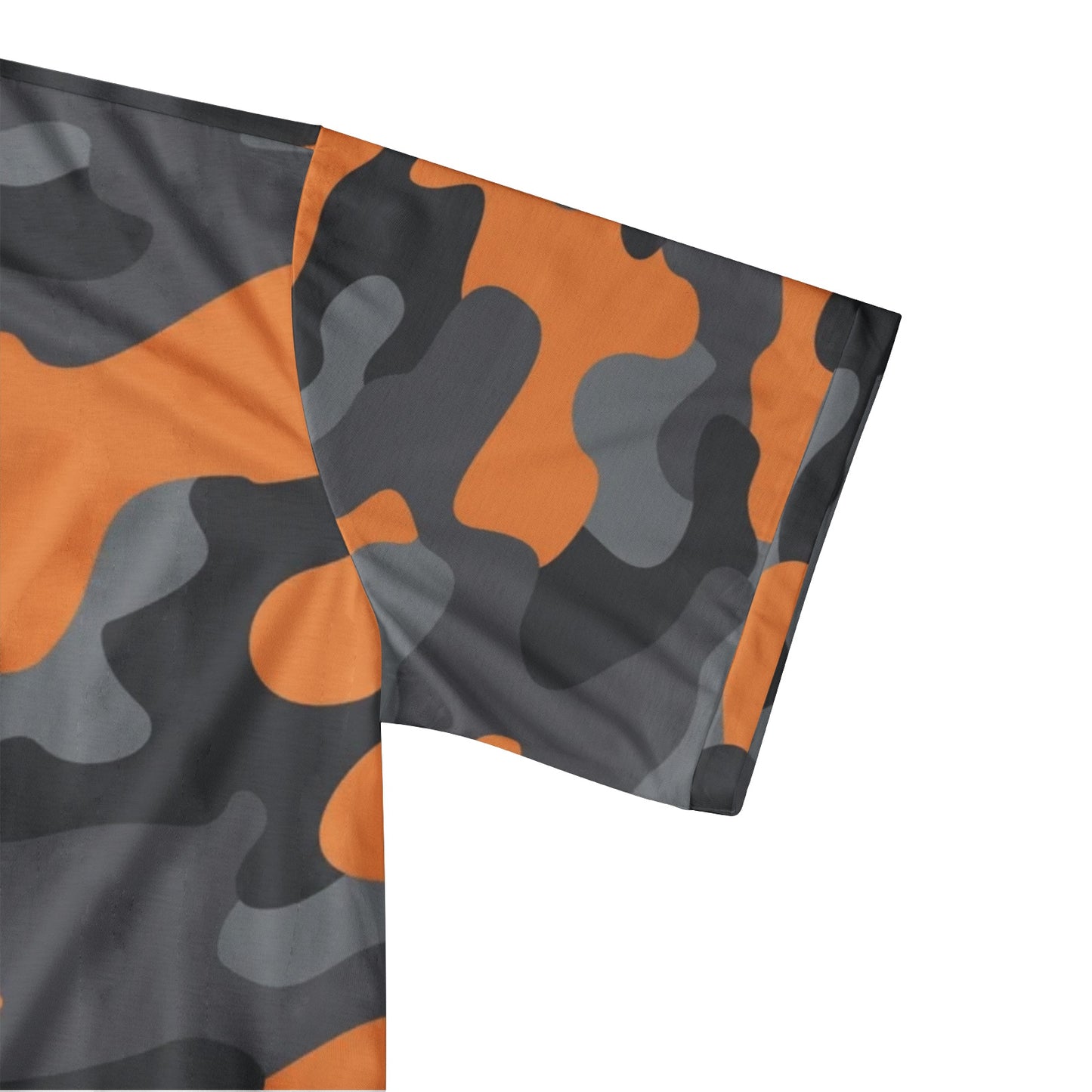 Camo Golf Shirt | Orange, Black, and Gray Camouflage