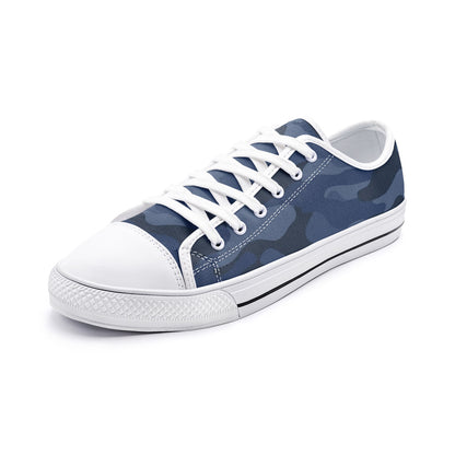 Camo Shoes | Low Top Canvas | Deep Blue Camouflage