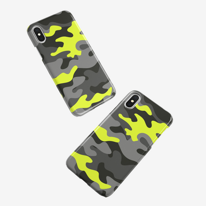 Camo Phone Case | iPhone | Yellow, Black, & Gray Camouflage