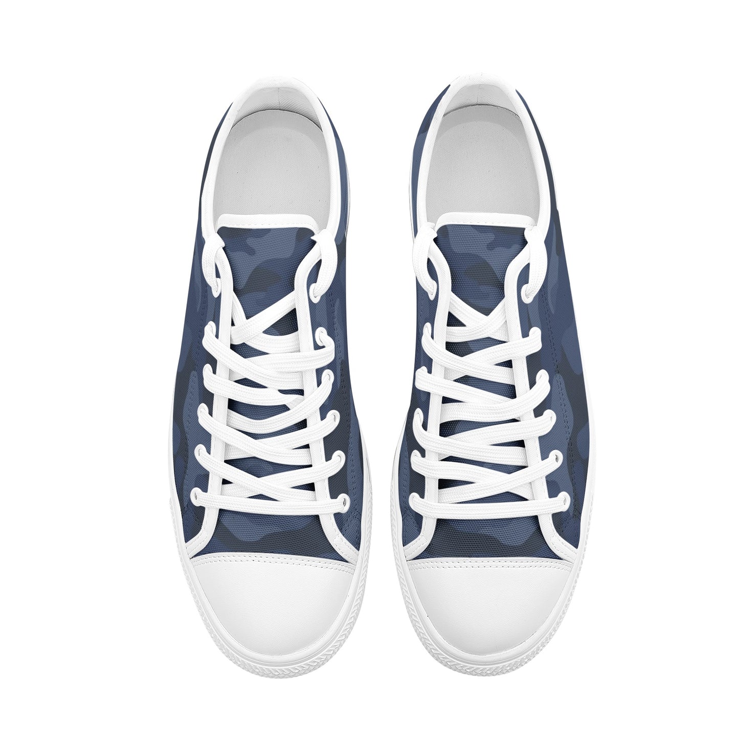 Camo Shoes | Low Top Canvas | Deep Blue Camouflage