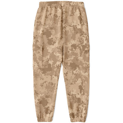 Brown Camo Cargo Pants | Pixel Camouflage | Unisex