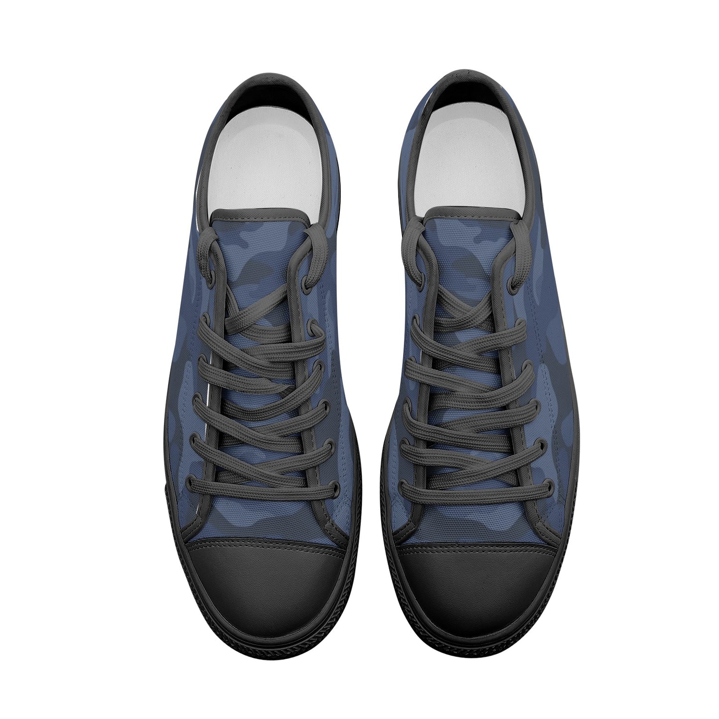 Camo Shoes | Low Top Canvas | Deep Blue Camouflage