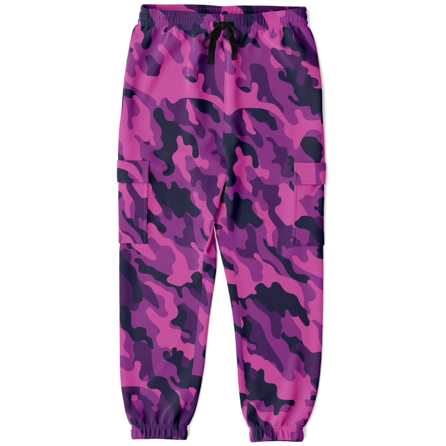 Pink Camo Cargo Pants | Blue & Magenta Mixed Camouflage